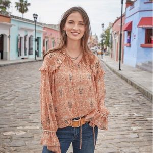 Sundance Madeleine Sweet Boho Peasant Top S